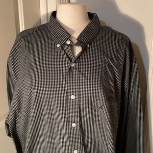 Men’s NAUTICAL Dress Shirt (3XLT).Wrinkle Resistant. Dark Green.